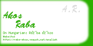 akos raba business card